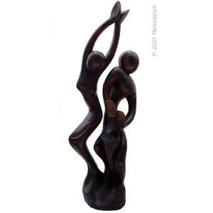  DANCER & DRUMMER   Hand carved Rwandan Statue