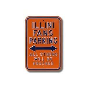  Illinois Fighting Illini Krushed Parking Sign Sports 