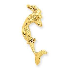  14k Yellow Gold Mermaid Pendant Jewelry