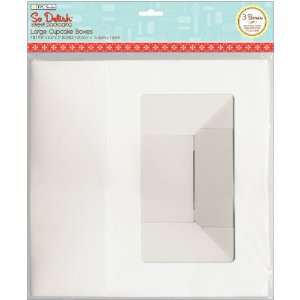  So Delish Large Cupcake Boxes 3 Pack White 9 1/2x6 1/2x3 
