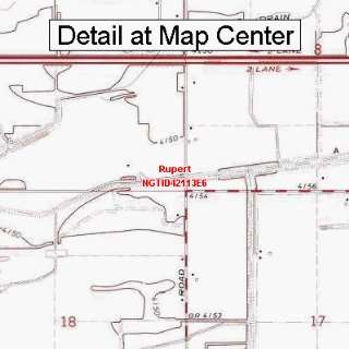 USGS Topographic Quadrangle Map   Rupert, Idaho (Folded/Waterproof 