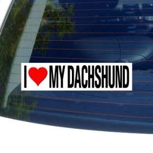  I Love Heart My DACHSHUND   Dog Breed   Window Bumper 