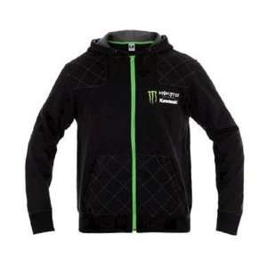 Kawasaki Mens Monster Energy® Gridlock Zip Front Hooded Sweatshirt 
