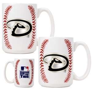  Arizona Diamondbacks MLB 2pc Ceramic Gameball Mug Set 