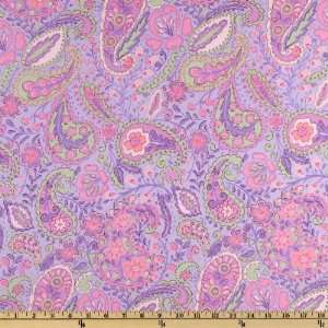  44 Wide McKenzie Paisley Lavender Fabric By The Yard 