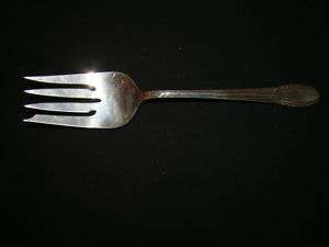 ROGERS STERLING TROUSSEAU COLD MEAT FORK NO MONOGRAM  