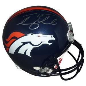  Riddell Denver Broncos #15 Tim Tebow Autographed Navy Blue 