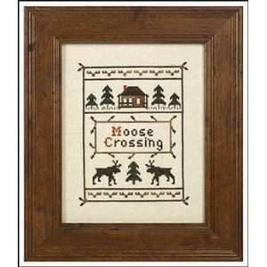  Moose Crossing   Cross Stitch Pattern Arts, Crafts 