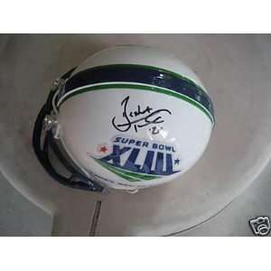  Deshea Townsend Autographed Mini Helmet   Super Bowl 43 