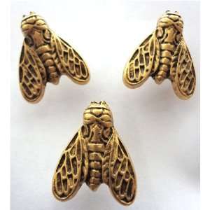  ** T138AG Antique Gold Large Closed Wing Bee 