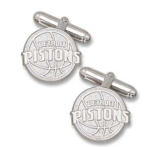  Detroit Pistons 5/8 Logo Cuff Links   Sterling Silver 