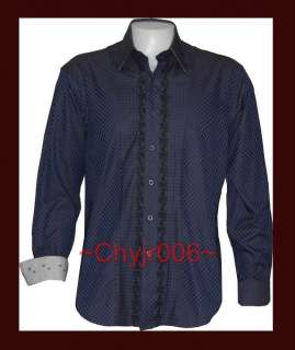 Robert Graham BURROUGHS (Sz Lg) Black Blue Embrd Shirt NWT  