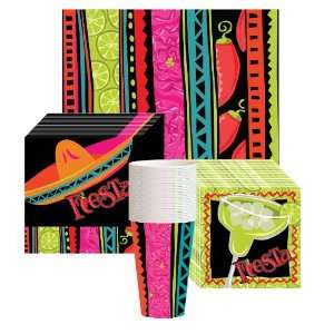  Caliente Fiesta Square Party Supplies Pack Including 
