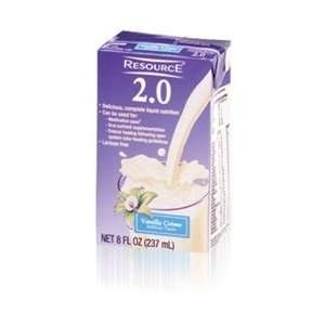  Nestle Resource 2.0 Nutritional Supplement Vanilla Creme 