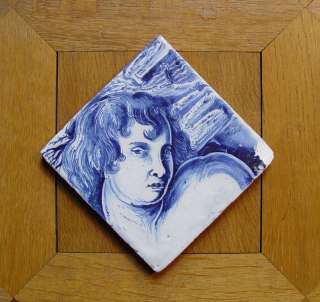 Superb Dutch Delft Tile Portrait 17th C. Top Quality  