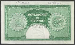 BRITISH CYPRUS 1955 500 MILS SPECIMEN QE II P 34s  