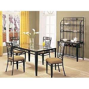  Acme Furniture Glass Top Dining Table 6 piece 08285 set 