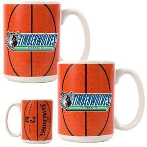  Minnesota Timberwolves 2pc Gameball Coffee Mug Set Sports 