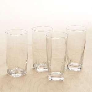  Food Network 4 pc. Clink Square Highball Glass Set 