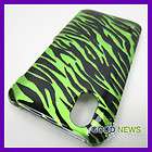 Boost Mobile LG Marquee LS855 Ignite Green Zebra Snap On Hard Case 