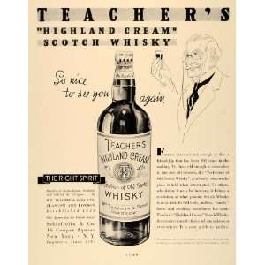  1933 Ad Teachers Highland Scotch Whisky Schieffelin 