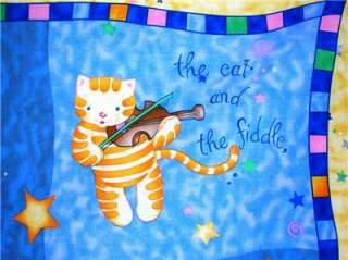 New Hey Diddle Diddle Nursery Rhymes Fabric Wall Panel  