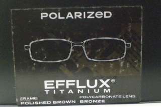 REVO EFFLUX RE 8002 02 BROWN POLARIZED SUNGLASES 8002  