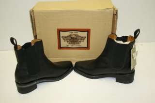 Womens Black Leather Harley Davidson Boots Size 8  