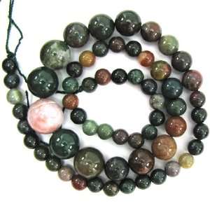  6 14mm Indian agate round beads 18 strand