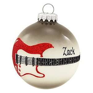  Personalized Electric Guitar Glass Ornament