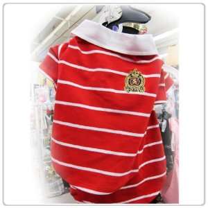  Pet Dog Clothing Cute Red Polo Shirt Small Size Pet 