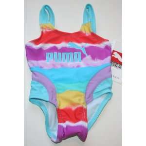 Puma Baby/Infant Girls 1 Piece Swimsuit   Size 0 3 Months   Multi 