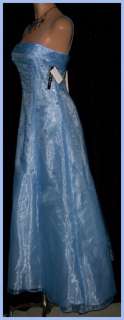 Ice Blue Organza Prom Ball Gown Formal Dress New 3  