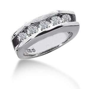  0.7 Ct Diamond Diamond Ring Engagement Round cut 14k White 
