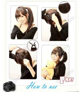   and Smooth Ponytail Long Straight Hair Piece wig Hairpiece  