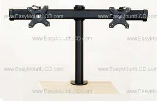 Deluxe Dual LCD Monitor Stand Desktop Clamp  Up to 28  