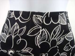 MILANO MODA Black White Floral Print Pants Slacks Sz S  