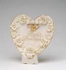 50th anniversary orchid heart plate and stand 