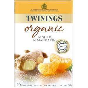 Twinings Organic Ginger & Mandarin Tea   20 Bags  Grocery 