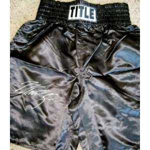 Mike Tyson Signed / Autographed Boxing Trunks   Autographed Boxing 