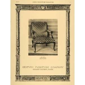1921 Ad Century Furniture Co. Hepplewhite French Chair   Original 