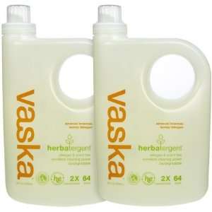 Vaska Herbatergent Liquid Laundry Detergent, 96 oz 2 ct (Quantity of 1 