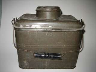 EARLY TIN MINERS LUNCH BOX COMPLETE  