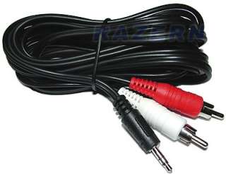 12 ft 1/8 3.5mm mini plug to 2 RCA stereo audio cable  