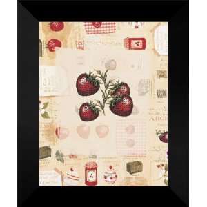  Vicki Bowman FRAMED Print 15x18 Fruits with Patterns 