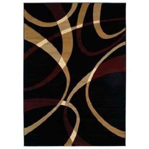  Mossa Collection Ribbons Onyx 53x76 Area Rug