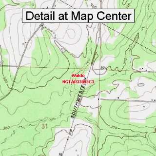  USGS Topographic Quadrangle Map   Waldo, Arkansas (Folded 