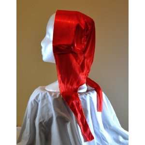  Red Satin Under Hijab Bonnet 