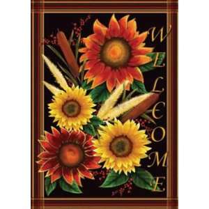   Sunflower Welcome   28 x 40 Toland Art Banner Patio, Lawn & Garden