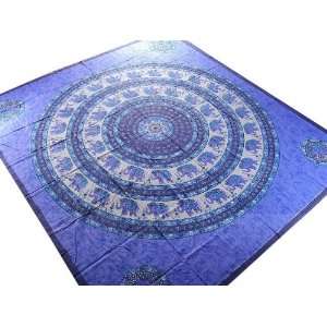  Iris Elephant Cotton Luxury Full Bed Sheet Tapestry